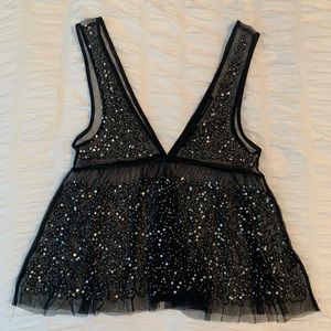 Urban Outfitters Sheer Sequin Top